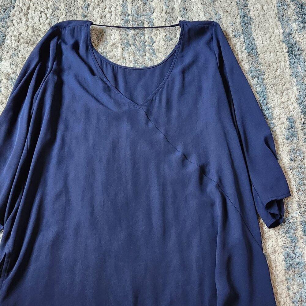 Bellatrix Navy Blue Blouse || Medium EUC - Picture 4 of 11